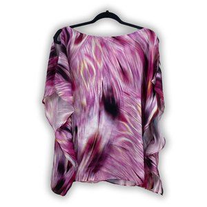 Jennifer Lopez J.Lo Purple Sleeveless Poncho Tank Top Blouse XL